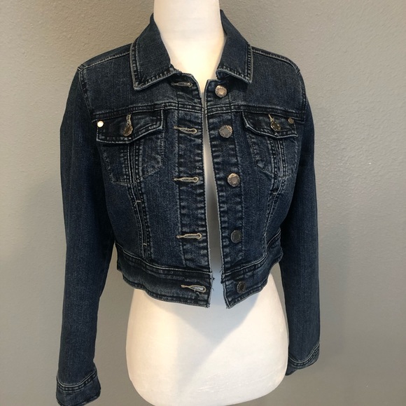 Dress Barn Jackets Coats Dressbarn Denim Cropped Jean Jacket